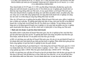 Thông tư 4-TC/TT thi hành phân phối lợi nhuận xí nghiệp hướng dẫn Quyết định 25-CP 21/1/1981