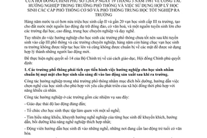 Quyết định 126-CP công tác hướng nghiệp trong trường phổ thông sử dụng học sinh phổ thông cơ sở, phổ thông trung học tốt nghiệp