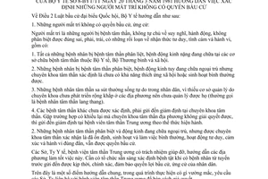 Thông tư 08-BYT/TT xác định người mất trí không có quyền bầu cử