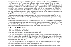 Chỉ thị 10/CT-UB sử dụng quản lý xe con