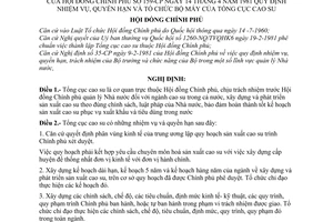 Nghị định  159-CP quy định nhiệm vụ, quyền hạn và tổ chức bộ máy Tổng cục Cao su
