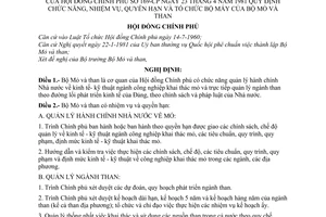 Nghị định 169-CP quy định chức năng, nhiệm vụ, quyền hạn và tổ chức bộ máy của Bộ Mỏ và than