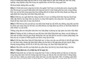 Hiệp định hợp tác kinh tế, khoa học kỹ thuật giữa Việt Nam Ma-da-gat-xca 1980