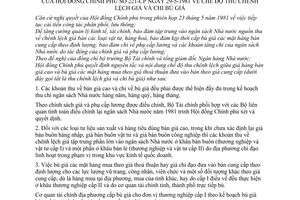 Quyết định 221-CP chế độ thu chênh lệch giá ,chi bù giá