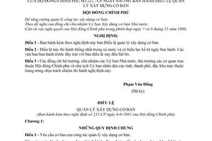 Nghị định 232-CP Điều lệ quản lý xây dựng cơ bản