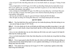 Quyết định 133/QĐ-UB tiêu chuẩn địa phương bột dinh dưỡng trẻ em