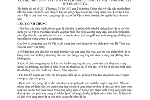 Thông tư liên bộ 3-TT/LB cung ứng vật tư nghề cá