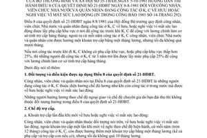 Thông tư 35-TBXH công nhân viên chức Nhà nước quân nhân công tác K C về hưu nghỉ việc mất sức lao động