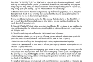 Thông báo 33/TT-UB vận dụng chính sách điều lệ thuế công thương nghiệp