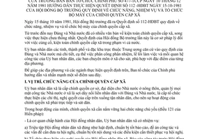 Thông tư số 477-TCCP chức năng nhiệm vụ và tổ chức bộ máy của chính quyền cấp xã hướng dẫn Quyết định 112-HĐBT