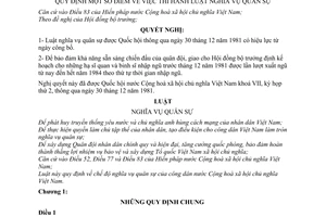 Luật nghĩa vụ quân sự 1981 6-LCT/HĐNN7