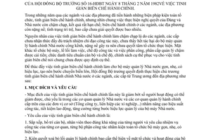 Nghị quyết 16-HĐBT tinh giảm biên chế hành chính