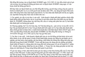 Chỉ thị 08/CT-UB  triển khai thực hiện các quyết định 28 /HĐBT, 30/HĐBT giá bán buôn vật tư  hoàn chỉnh hệ thống bán lẻ