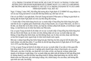 Thông tư 22-PC/TT xét xử Trọng tài kinh tế sửa đổi thời hạn khiếu nại, xét xử hướng dẫn Nghị định 22-HĐBT