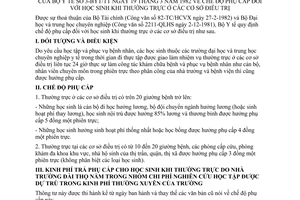 Thông tư 03-BYT/TT chế độ phụ cấp học sinh khi thường trực cơ sở điều trị