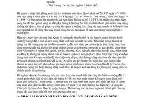 Công văn 560/UB tăng cường quản lý ruộng đất và công tác điều hành ruộng đất ở Thành phố