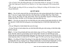 Quyết định 299/QĐ-UB tổ chức màng lưới báo cáo tình hình giá cả thị trường