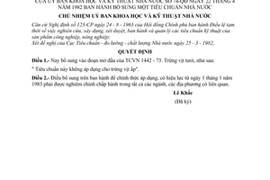 Quyết định  74-QĐ  bổ sung 1 tiêu chuẩn Nhà nước TCVN 1442 - 73