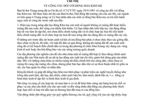 Chỉ thị 122-CT công tác đồng bào Khơ me