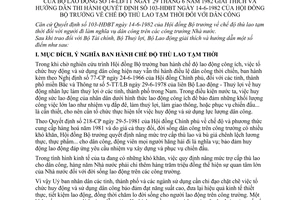 Thông tư 14-LĐ/TT chế độ thù lao tạm thời dân công hướng dẫn Quyết định 103-HĐBT