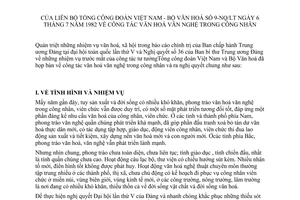 Nghị quyết liên bộ 9-NQ/LT công tác văn hoá nghệ thuật trong công nhân