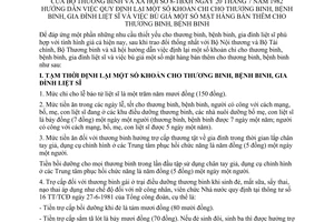 Thông tư 08-TBXH quy định khoản chi thương binh gia đình liệt sĩ đền bù giá mặt hàng bán thêm thương bệnh binh