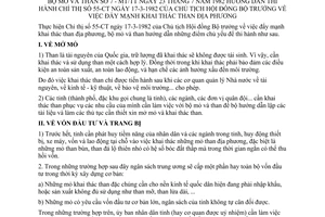 Thông tư 7-MT/TT đẩy mạnh khai thác than địa phương hướng dẫn Chỉ thị 55-CT