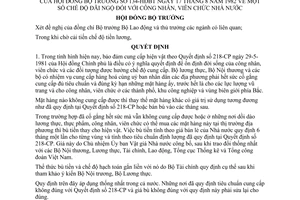 Quyết định 134-HĐB chế độ đãi ngộ công nhân, viên chức nhà nước