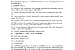 Tiêu chuẩn Việt Nam TCVN 3733:1982 về thuốc thử - phương pháp xác định phần còn lại sau khi nung do Chủ nhiệm Ủy ban Khoa học và Kỹ thuật Nhà nước ban hành