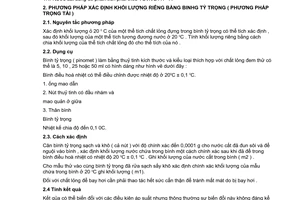 Tiêu chuẩn Việt Nam TCVN 3731:1982 về sản phẩm hoá học lỏng - phương pháp xác định khối lượng riêng ở 20 độ c do Chủ nhiệm Ủy ban Khoa học và Kỹ thuật Nhà nước ban hành