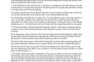 Chỉ thị số 08/CT-TW 1982 tăng cường lãnh đạo quản lý công tác xuất bản