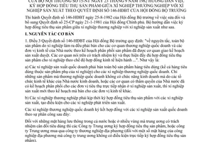 Thông tư 15-NT ký hợp đồng tiêu thụ sản phẩm giữa xí nghiệp thương nghiệp sản xuất theo Quyết định 146-HĐBT