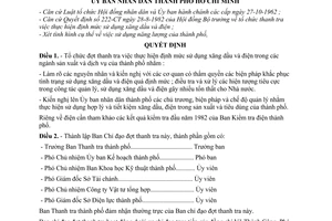 Quyết định 243/QĐ-UB thanh tra thực hiện định mức sử dụng xăng dầu điện