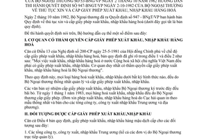 Thông tư 53-BNgT/VP thủ tục xin cấp giấy phép xuất nhập khẩu hàng hoá hướng dẫn thi hành Quyết định 974-BNgT/VP
