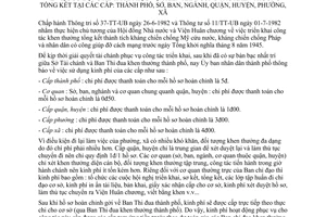 Thông báo 217/TB-UB sử dụng kinh phí phục vụ khen thưởng tổng kết tại các cấp: thành phố, sở, ban, ngành, quận, huyện, phường, xã