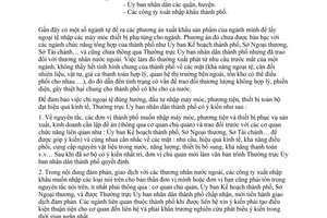 Công văn 2023/UB nguyên tắc nhập máy móc, phương tiện thiết bị toàn bộ