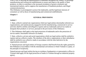 Decree No. 197-HDBT of December 14, 1982, on trademarks.