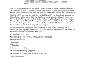 Công văn 185/UB báo cáo tình hình hợp tác kinh tế các tỉnh và Campuchia