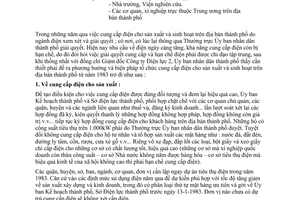 Công văn 2343/UB cung cấp điện cho sản xuất và sinh hoạt trên địa bàn thành phố