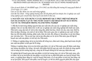 Thông tư liên bộ 37-TT/LB hướng dẫn chế độ phân phối lợi nhuận xí nghiệp sản xuất nông nghiệp quốc doanh