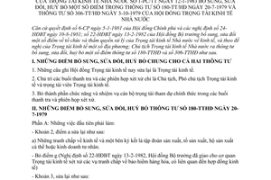 Thông tư 1-PC/TT sửa đổi bổ sung huỷ bỏ Thông tư 180-TT/HĐ 306-TT/HĐ thẩm quyền xử lý Trọng tài kinh tế