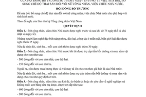Quyết định 7-HĐBT sửa đổi chế độ thai sản nữ công nhân viên chức Nhà nước
