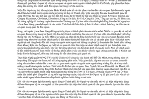 Công văn 85/UB quan hệ các cơ quan người nước ngoài ở thành phố Hồ Chí Minh