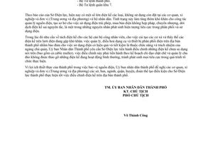 Công văn 134/UB điều chỉnh điện kế không sử dụng còn đặt tại các cơ quan, xí nghiệp và hộ nhân dân