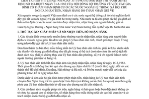 Thông tư liên Bộ 9-TTLB/NgT/NH gia đình thân nhân định cư nước ngoài hệ thống XHCN nhận tiền, nhận hàng do thân nhân gửi về