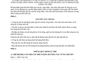 Thông tư 2-TC/HCVX chế độ phụ cấp cán bộ công nhân viên chức Nhà nước đi công tác trong nước công tác phí
