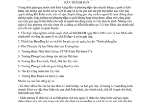 Chỉ thị 05/CT-UB tổ chức lại quản lý xe xích lô đạp ba gác đạp địa bàn thành phố Hồ Chí Minh