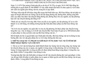 Thông tư 51-PC hướng dẫn xét, cấp giấy phép cho xe ôtô chạy dường dài