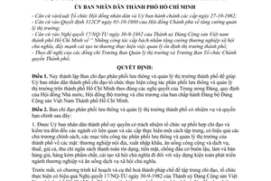 Quyết định 31/QĐ-UB thành lập Ban chỉ đạo phân phối lưu thông quản lý thị trường Ủy ban nhân dân các cấp
