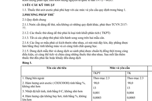 Tiêu chuẩn Việt Nam TCVN 3766:1983 về thuốc thử - axit axetic do Chủ nhiệm Ủy ban Khoa học và Kỹ thuật Nhà nước ban hành